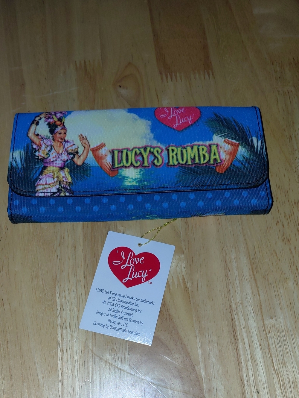 Lucy's Rumba Blue Tri-Fold Wallet
